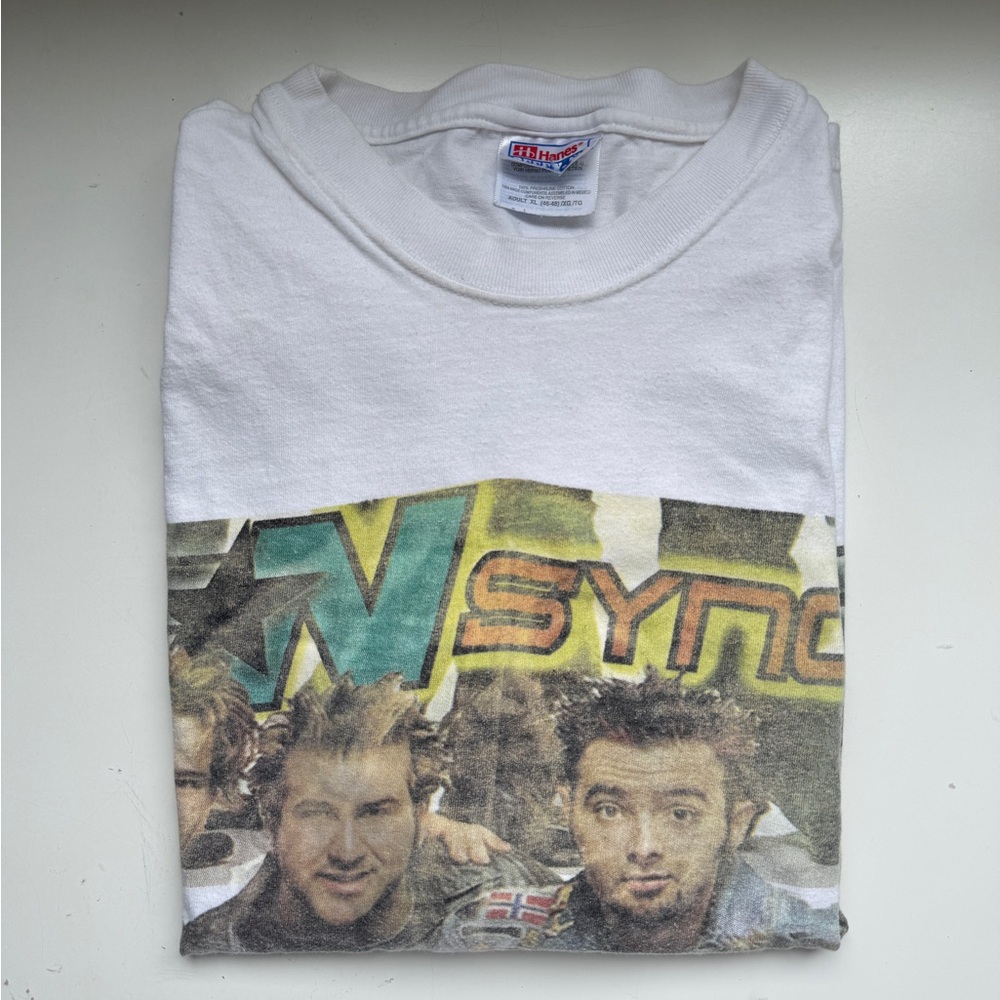 Vintage 2001 *NSYNC Pop Odyssey Tour White Short Sleeve Tee